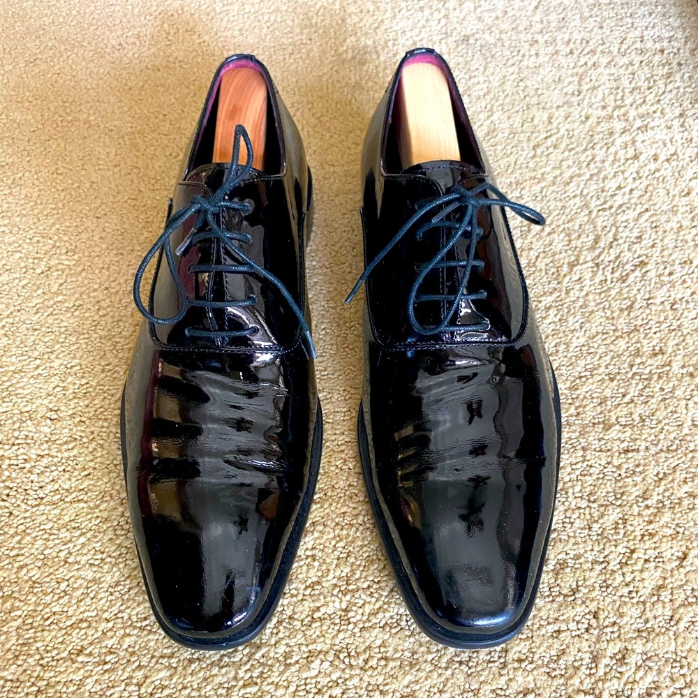 Hugo Boss Mens black tuxedo shoes